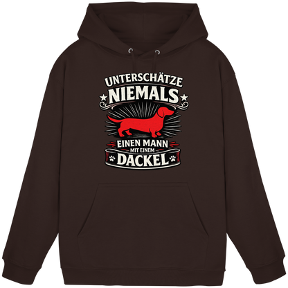 Unterschätze niemals einen Mann mit einem Dackel Premium Herren Hoodie