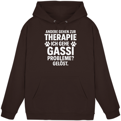 Andere gehen zur Therapie, ich gehe Gassi Probleme gelöst Premium Unisex Hoodie
