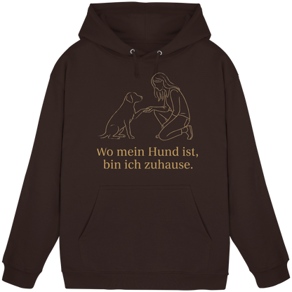 Wo Mein Hund Ist bin Ich Zuhause Premium  Unisex Hoodie