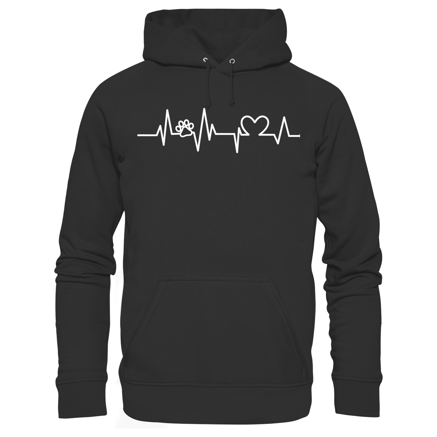 Premium Pfotenpoesie Hoodie Herzschlag