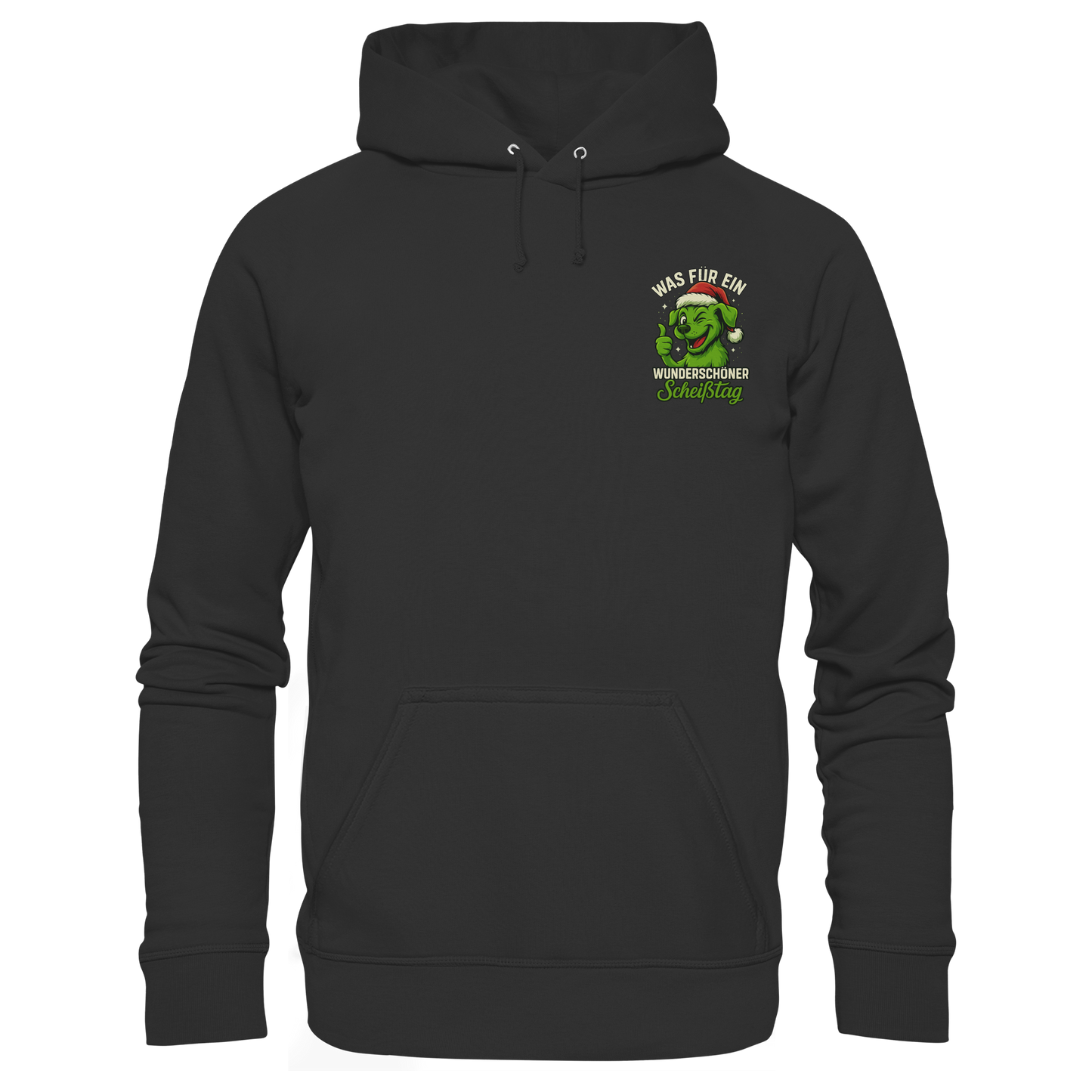 Premium Pfotenpoesie Unisex Hoodie Was für ein wunderschöner Scheißtag