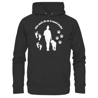 Die Mit Dem Hund Geht Premium Unisex Hoodie