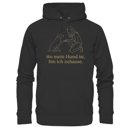 Wo Mein Hund Ist bin Ich Zuhause Premium  Unisex Hoodie