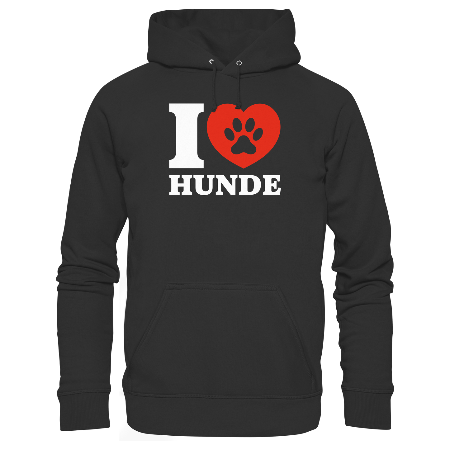 Premium Pfotenpoesie Hoodie Ich Liebe Hunde
