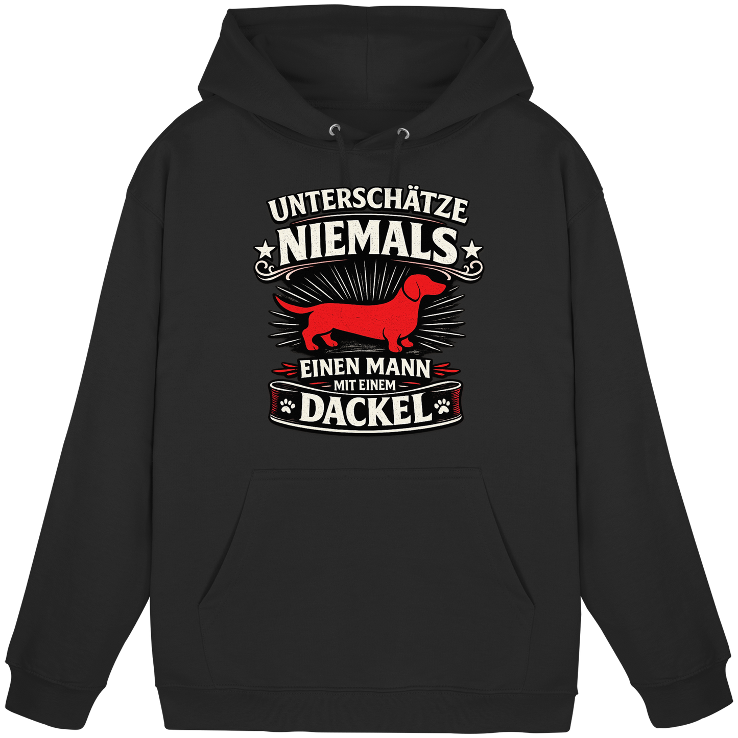 Unterschätze niemals einen Mann mit einem Dackel Premium Herren Hoodie
