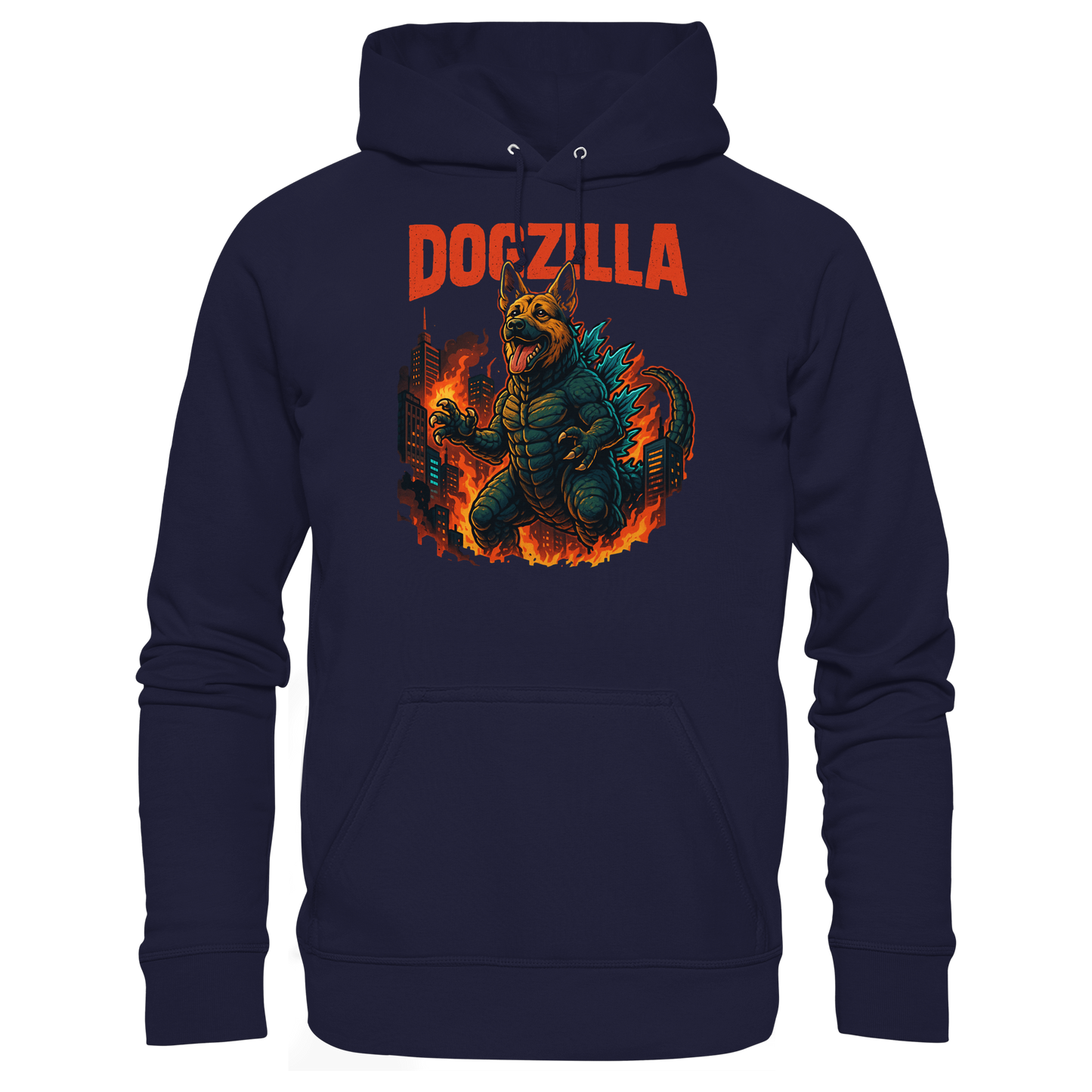 Premium Pfotenpoesie Hoodie Dogzilla