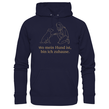 Wo Mein Hund Ist bin Ich Zuhause Premium  Unisex Hoodie