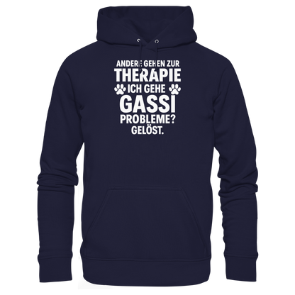Andere gehen zur Therapie, ich gehe Gassi Probleme gelöst Premium Unisex Hoodie