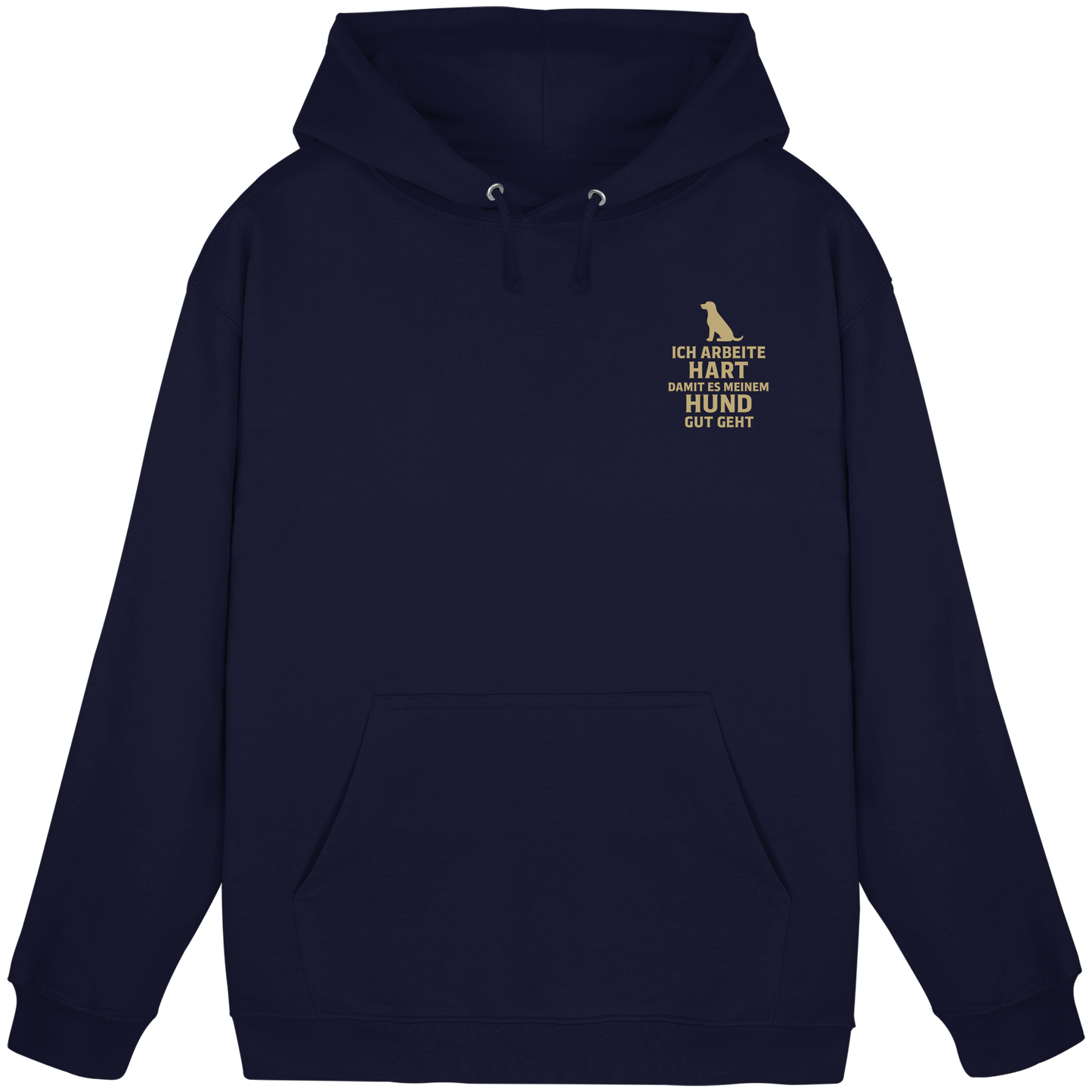 Premium Pfotenpoesie  Unisex Hoodie Ich Arbeite Hart