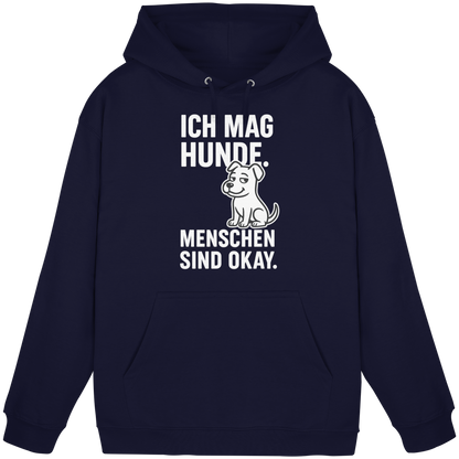 Ich mag Hunde. Menschen sind okay Premium Unisex Hoodie