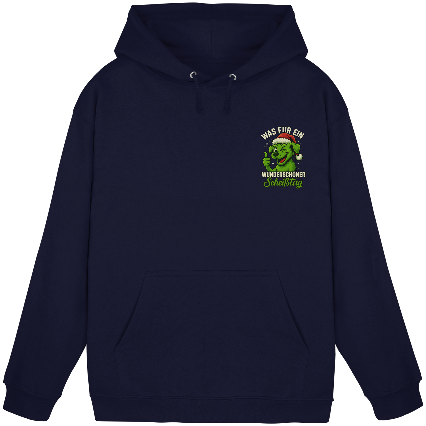 Premium Pfotenpoesie Unisex Hoodie Was für ein wunderschöner Scheißtag