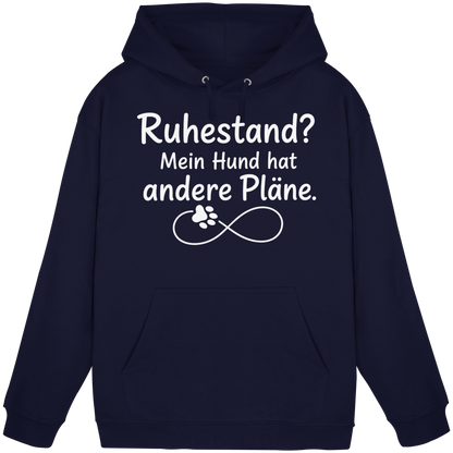 Ruhestand? Mein Hund hat andere Pläne. Unisex Hoodie