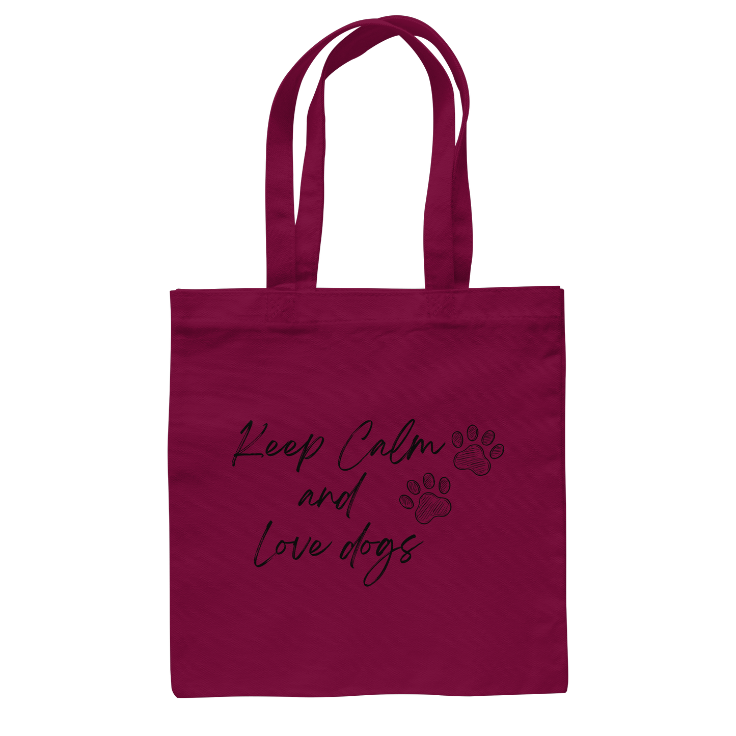Premium Pfotenpoesie Tasche Keep Calm and Love dogs