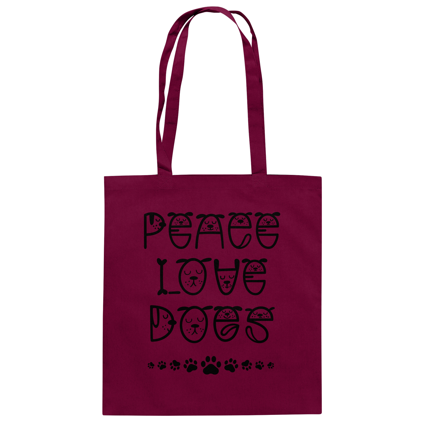 Premium Pfotenpoesie Tasche Peace Love Dogs