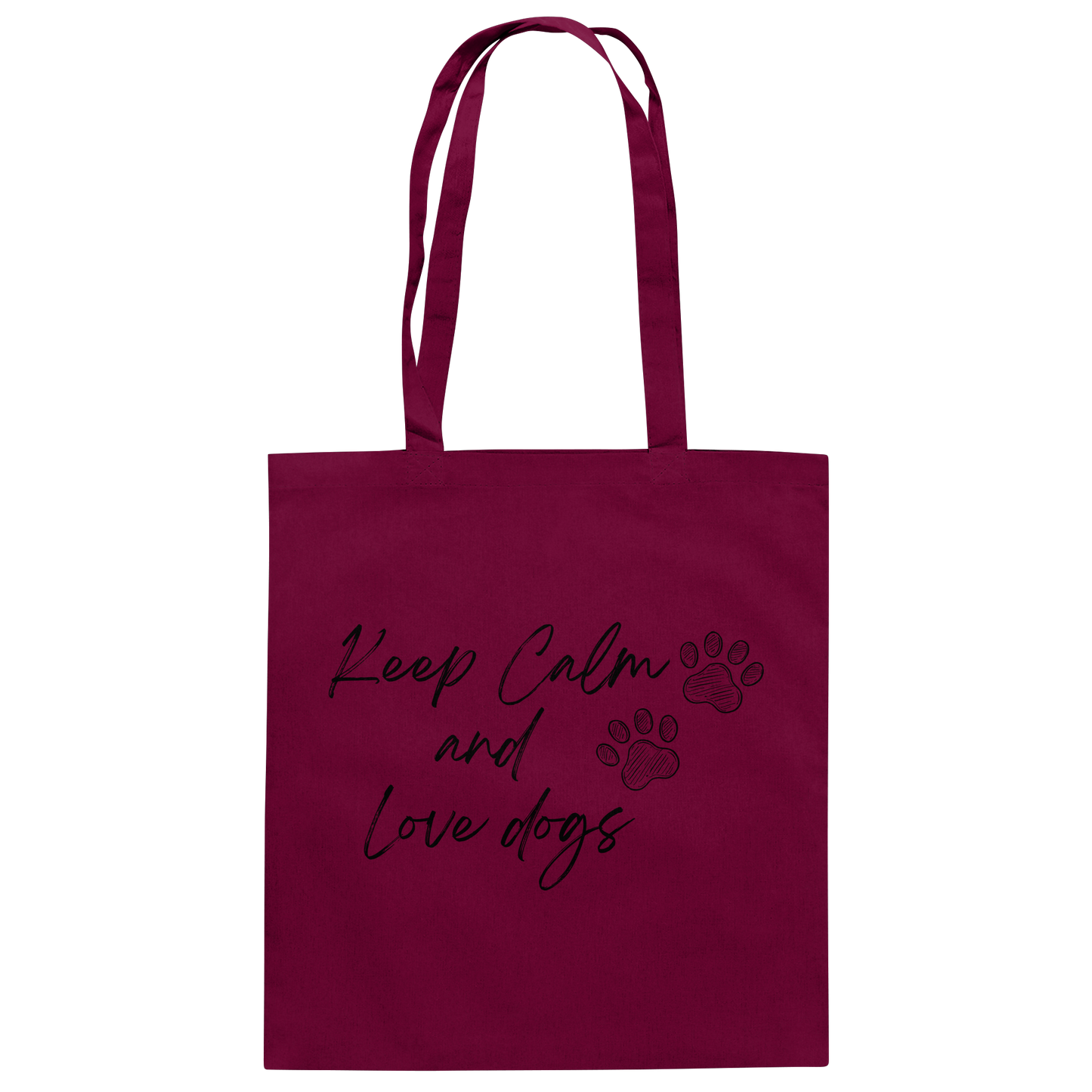 Premium Pfotenpoesie Tasche Keep Calm and Love dogs