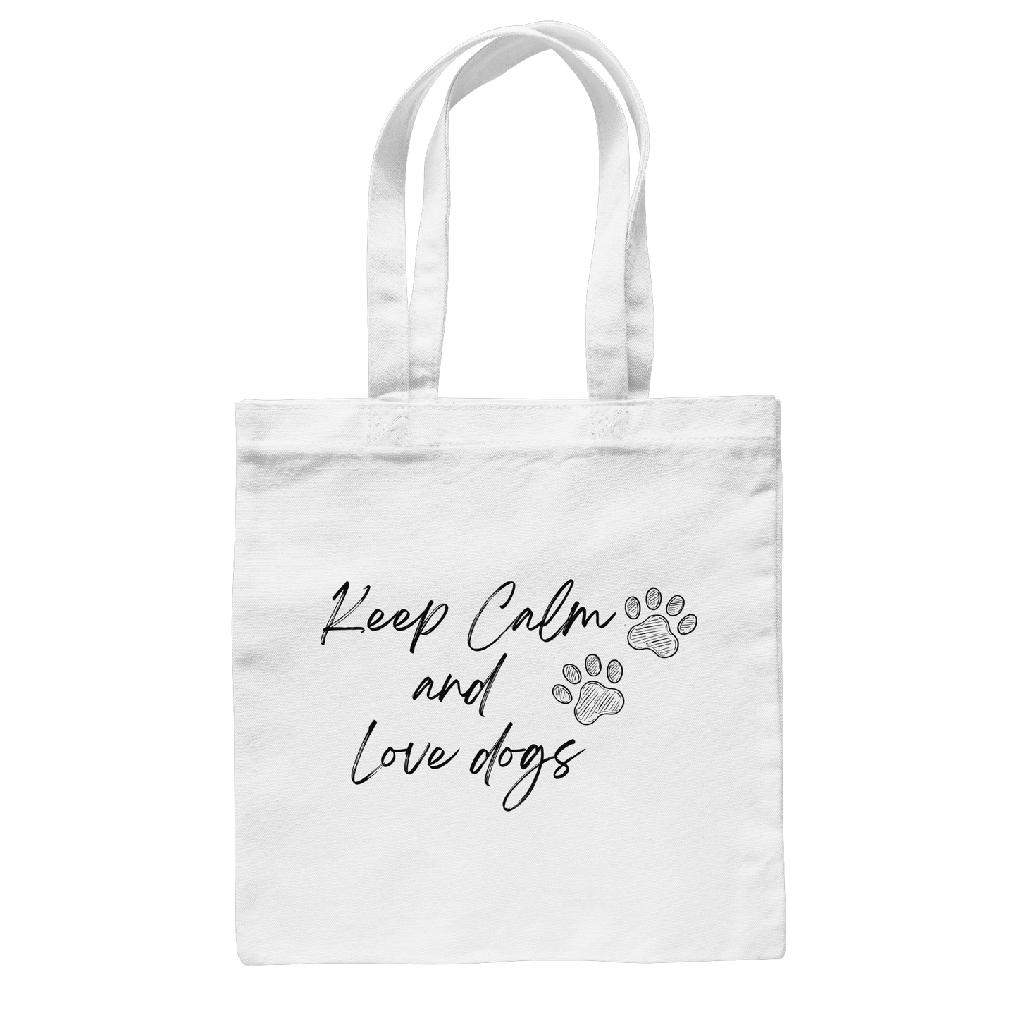 Premium Pfotenpoesie Tasche Keep Calm and Love dogs