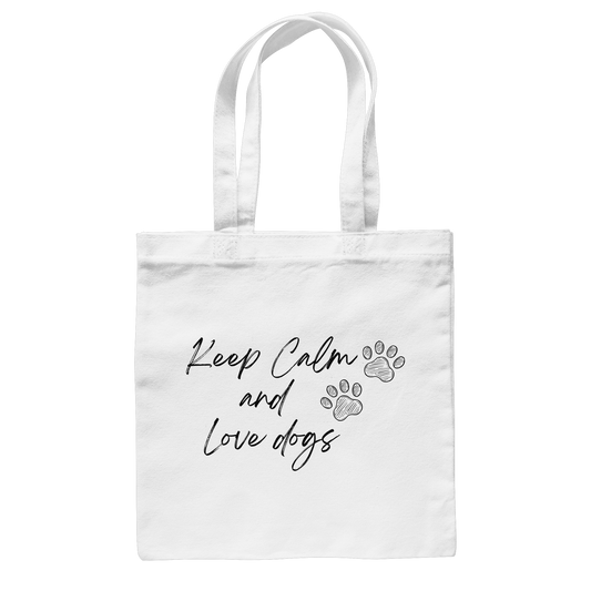 Premium Pfotenpoesie Tasche Keep Calm and Love dogs