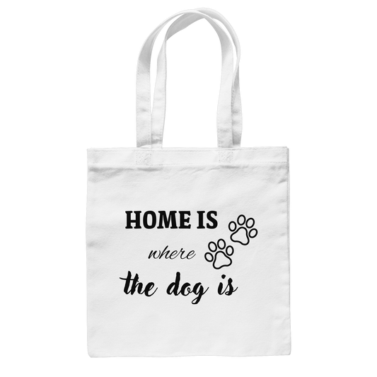 Premium Pfotenpoesie Tasche Home is where the dog is