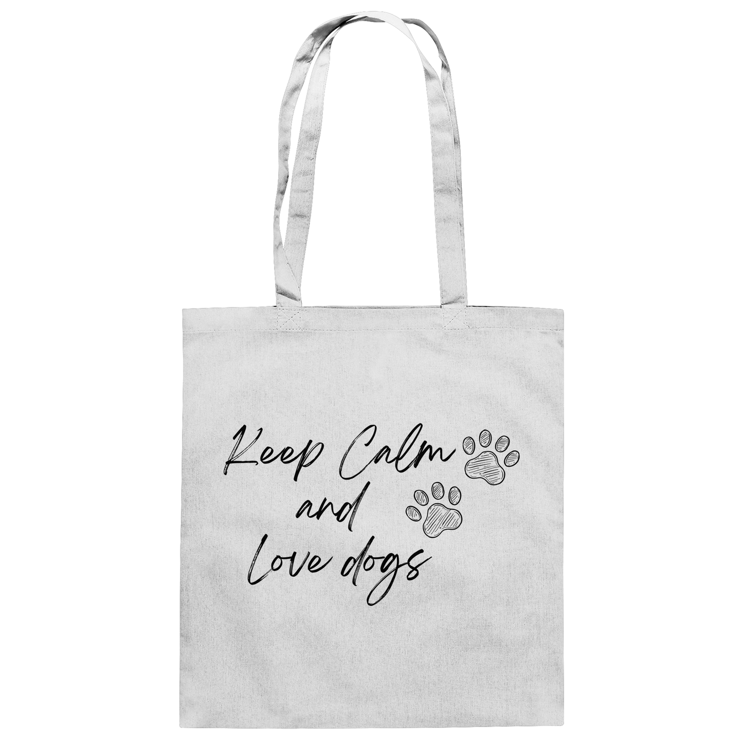 Premium Pfotenpoesie Tasche Keep Calm and Love dogs