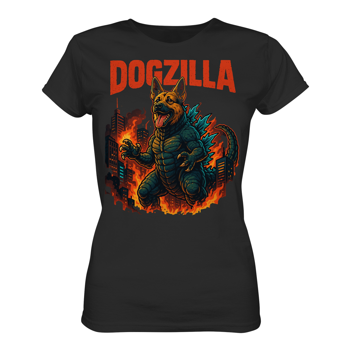 Premium Pfotenpoesie Shirt Dogzilla