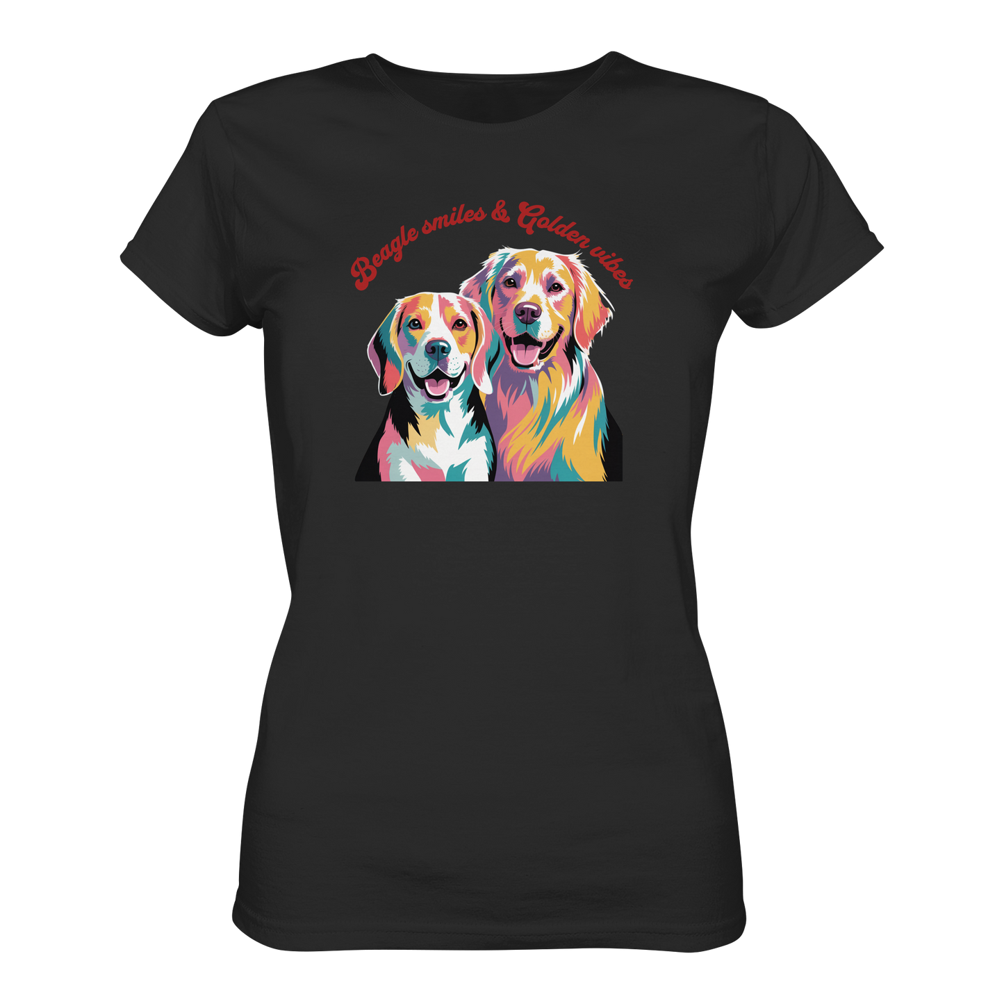 Premium Pfotenpoesie Shirt Beagle smiles & Golden vibes