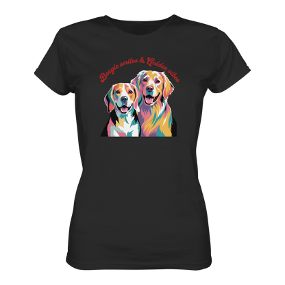 Beagle Smiles & Golden Vibes Premium Damen Shirt