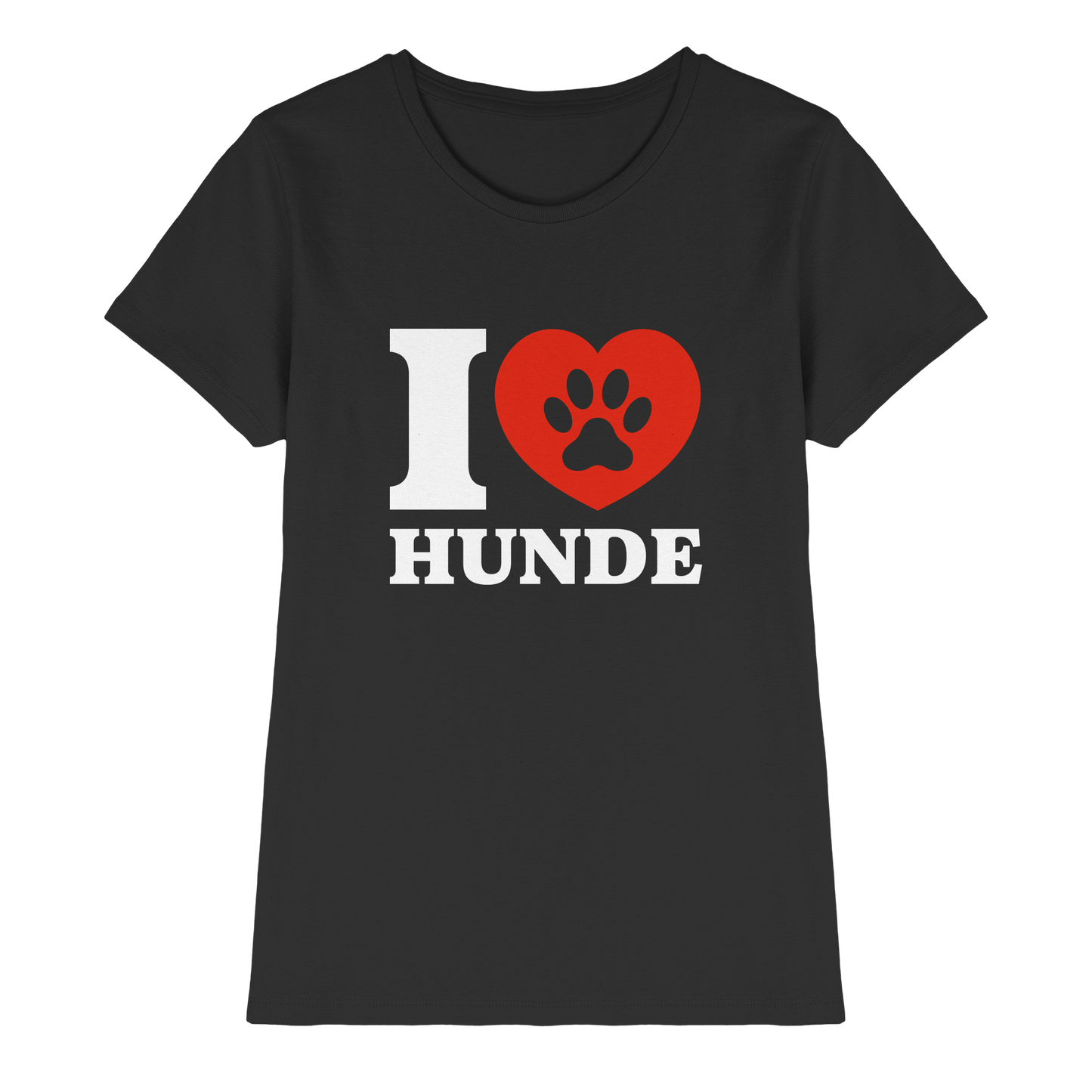 Premium Pfotenpoesie Shirt Ich Liebe Hunde