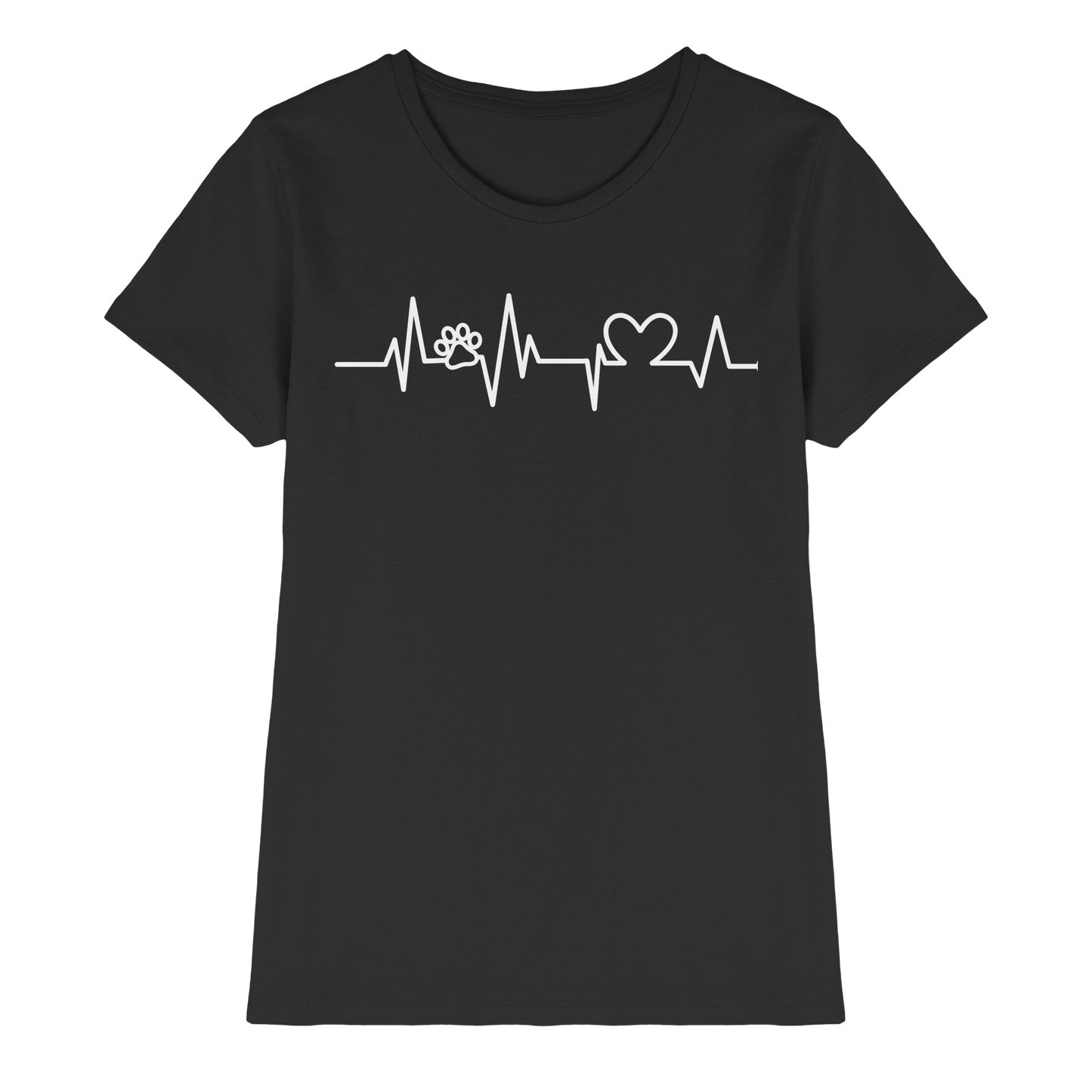 Premium Pfotenpoesie Shirt Herzschlag