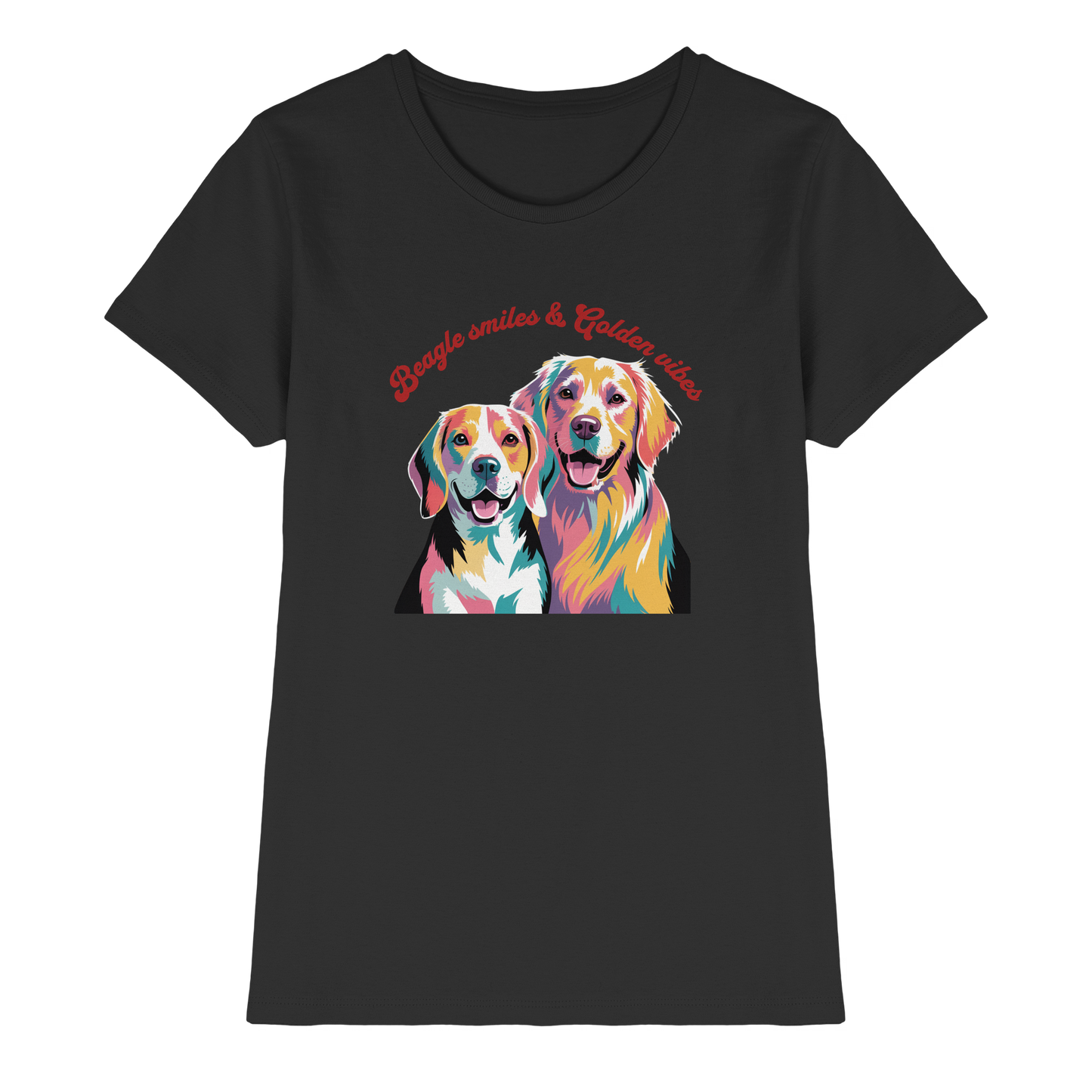 Premium Pfotenpoesie Shirt Beagle smiles & Golden vibes