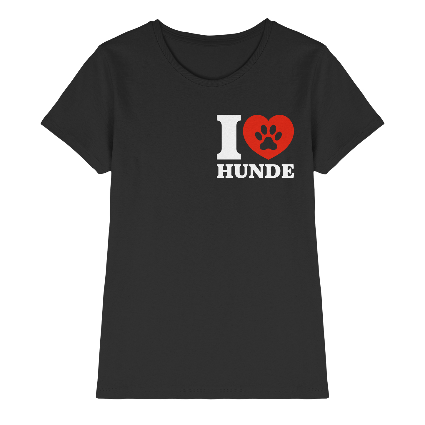 Premium Pfotenpoesie Shirt Ich Liebe Hunde