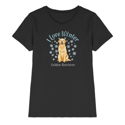 ILove Winter Premium Damen Shirt Pfotenpoesie
