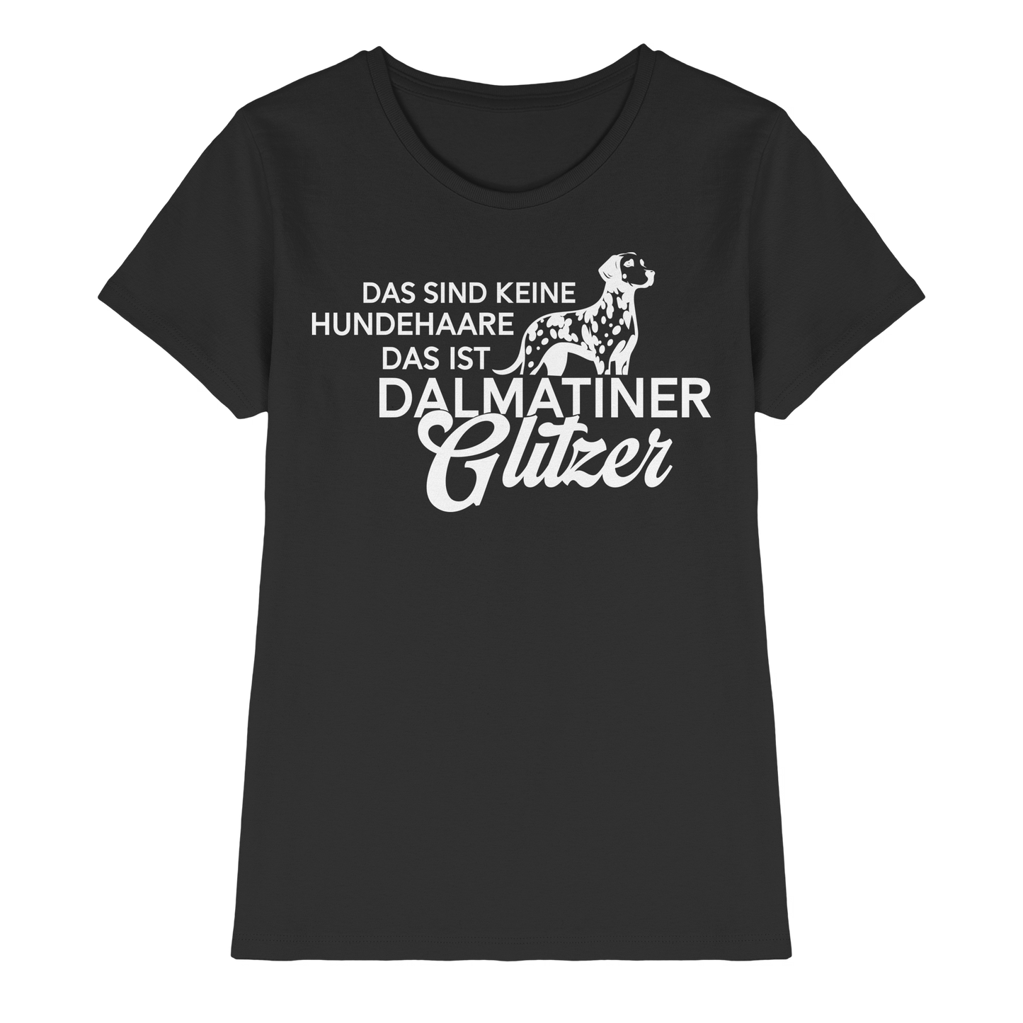 Premium Pfotenpoesie Shirt Dalmatiner Glitzer Damen