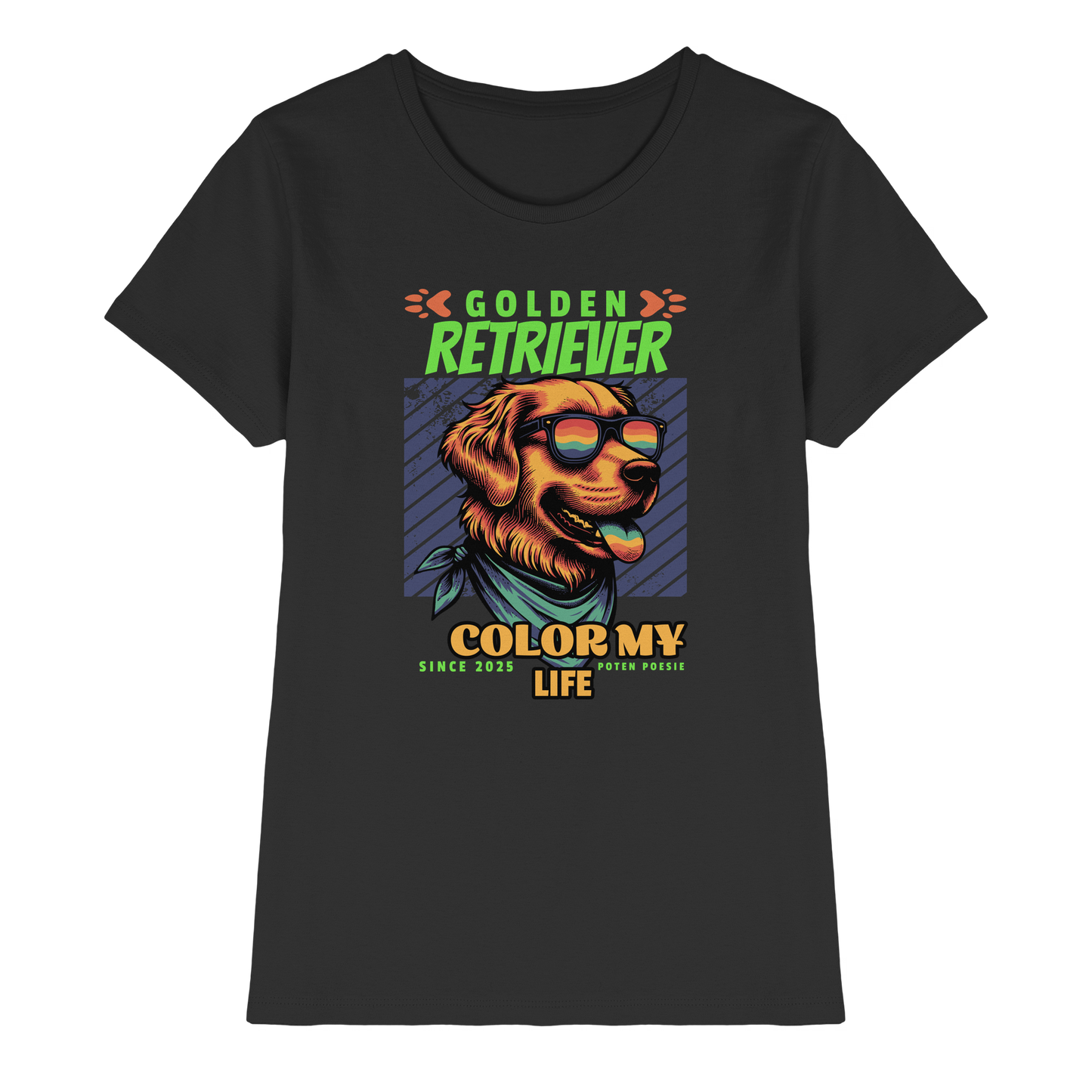 Premium Pfotenpoesie Shirt Golden Retriever