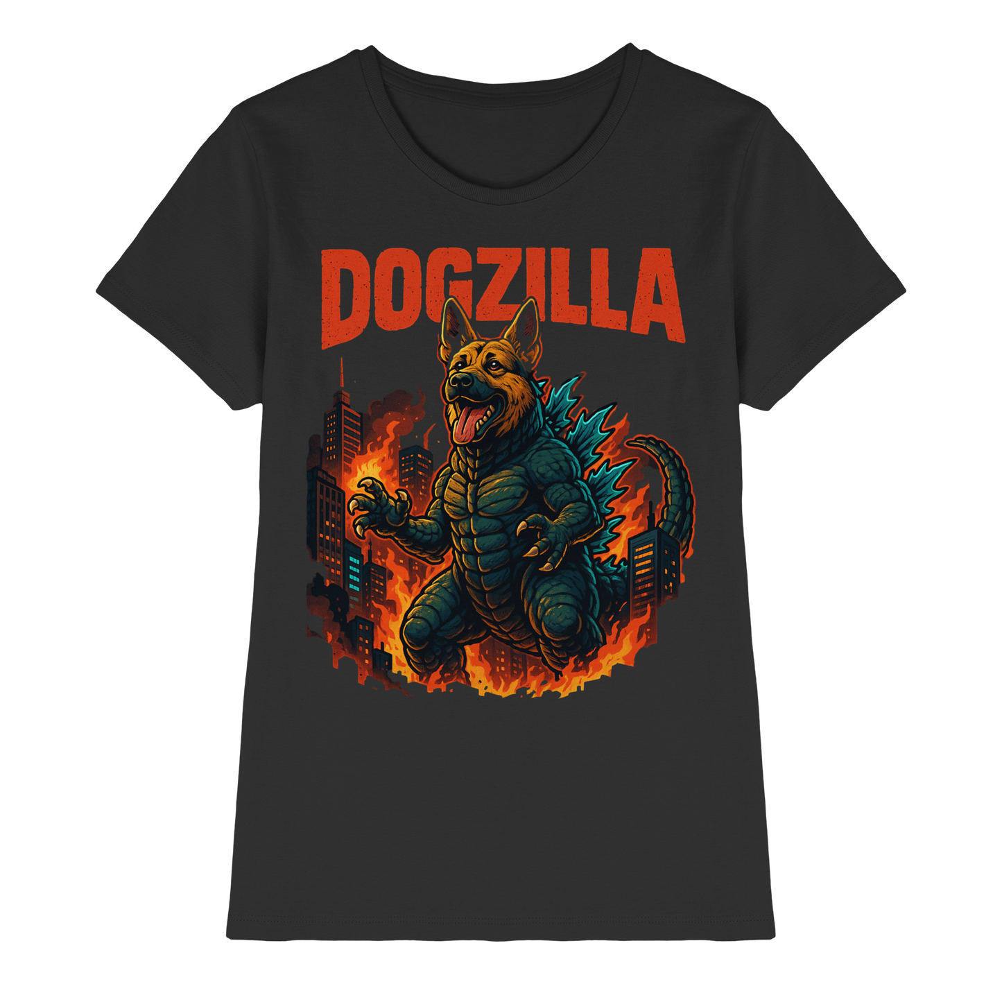 Premium Pfotenpoesie Shirt Dogzilla