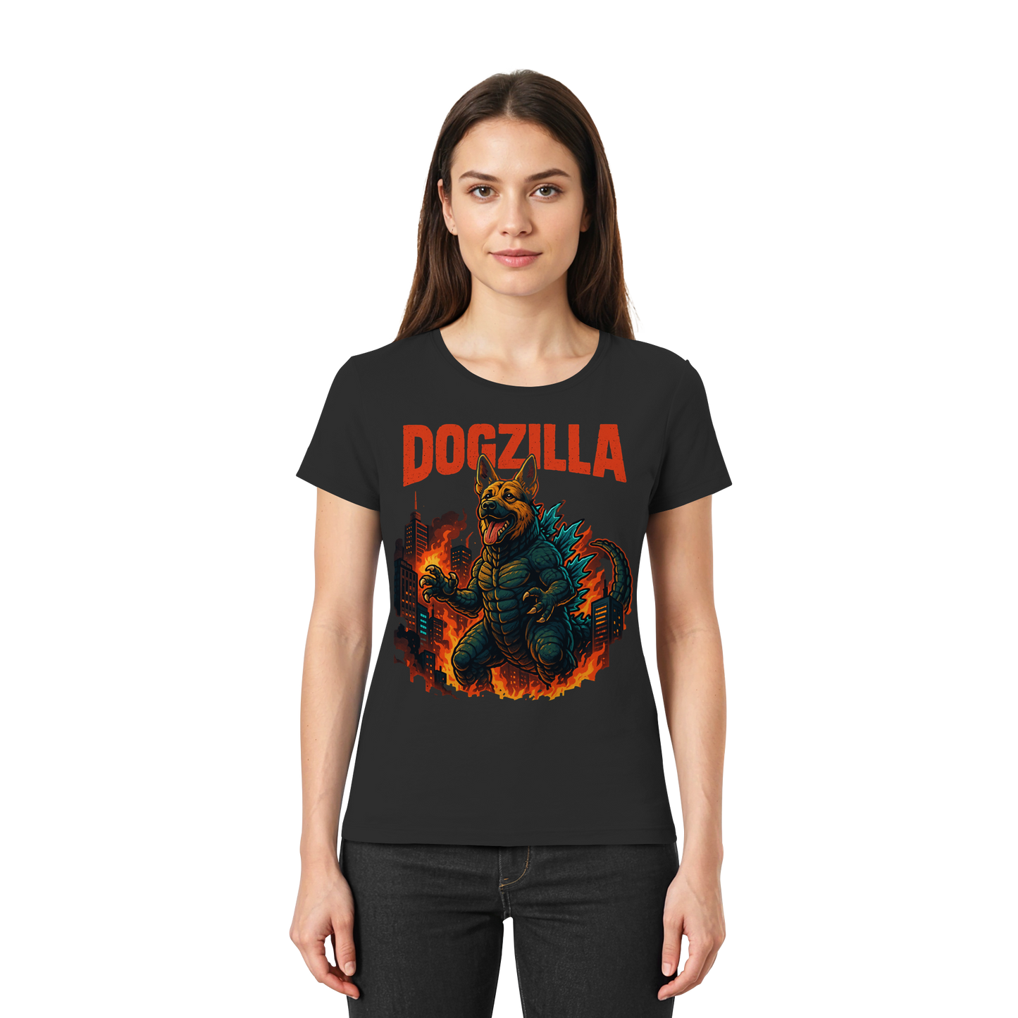 Premium Pfotenpoesie Shirt Dogzilla