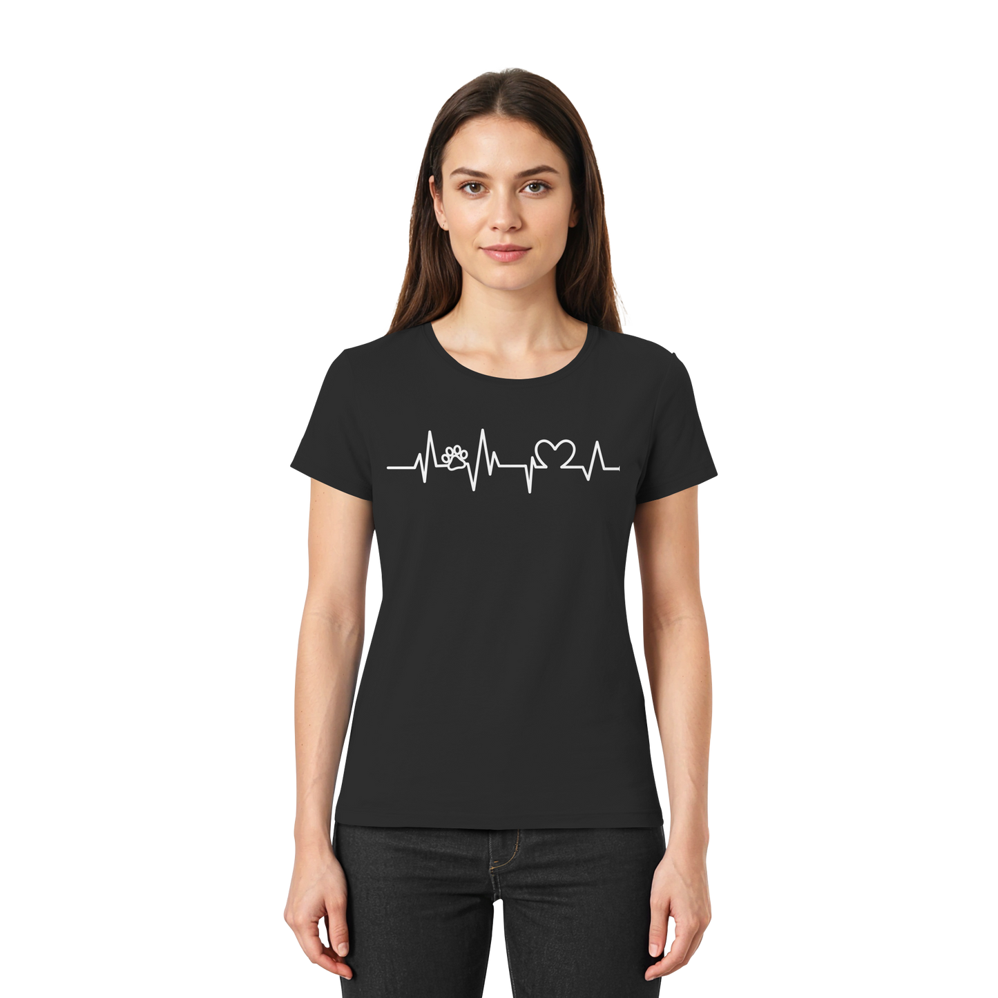 Premium Pfotenpoesie Shirt Herzschlag