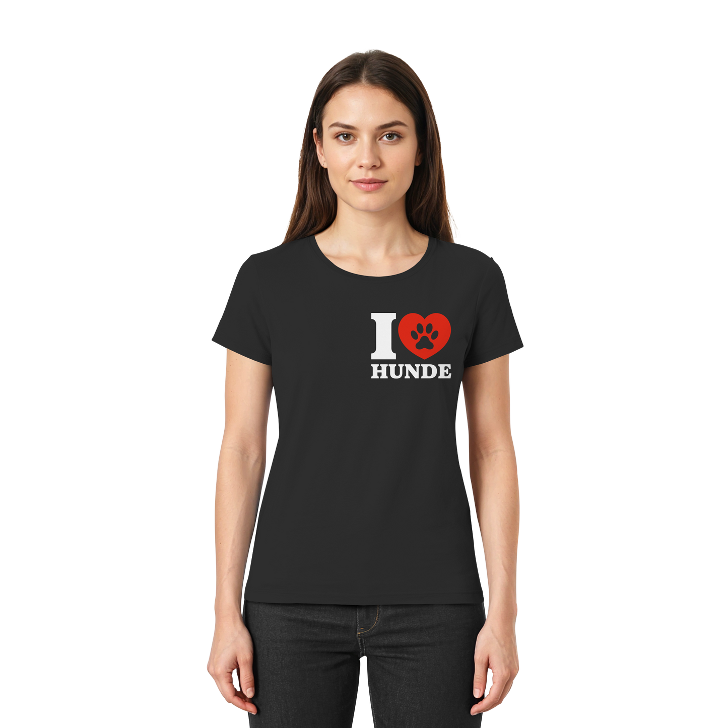 Premium Pfotenpoesie Shirt Ich Liebe Hunde