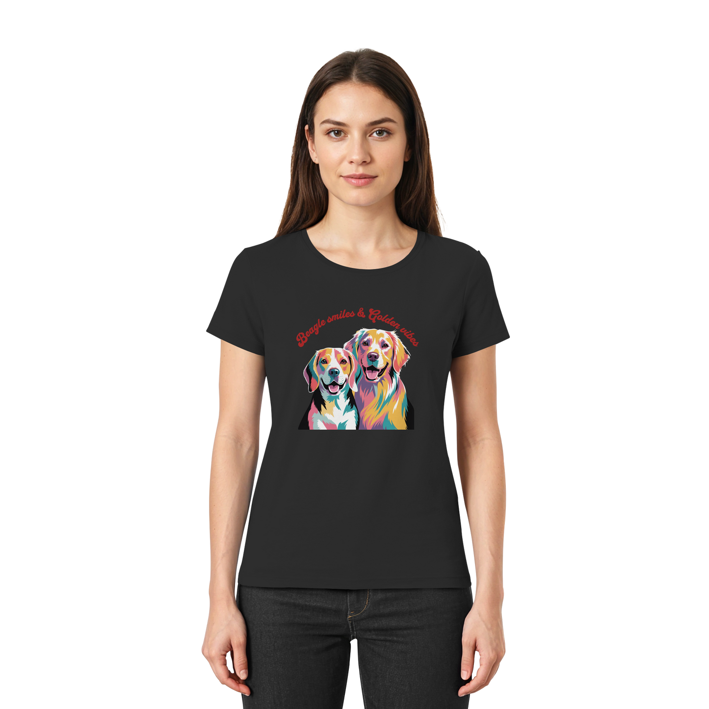Premium Pfotenpoesie Shirt Beagle smiles & Golden vibes