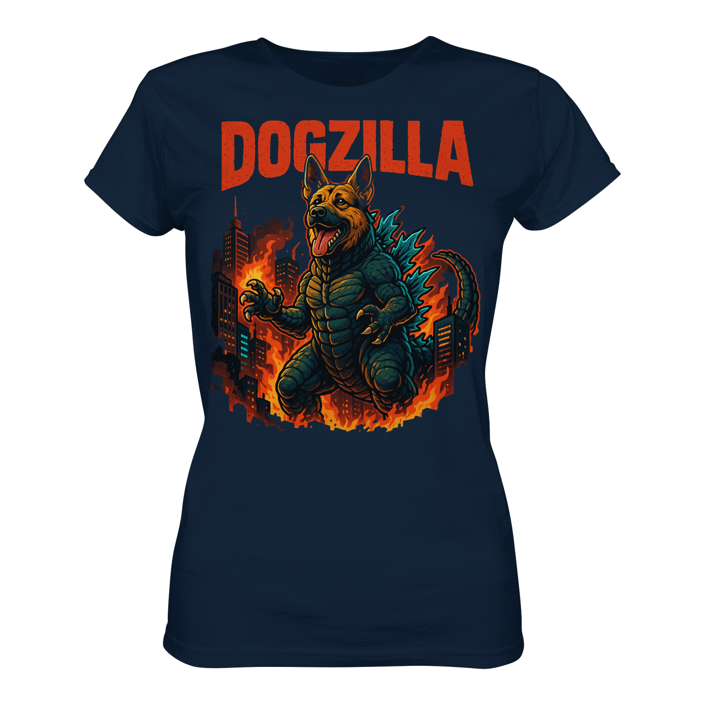 Premium Pfotenpoesie Shirt Dogzilla
