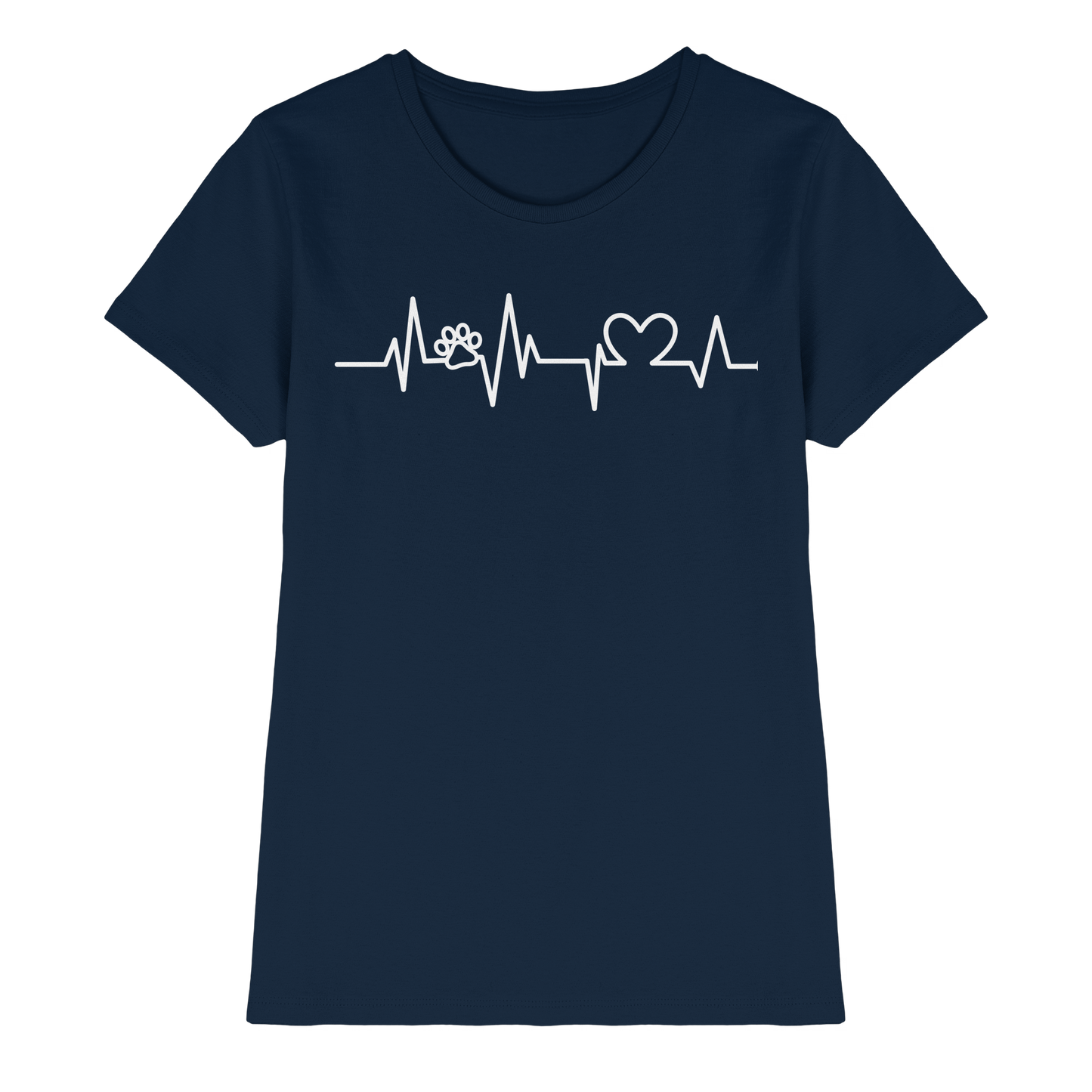 Premium Pfotenpoesie Shirt Herzschlag