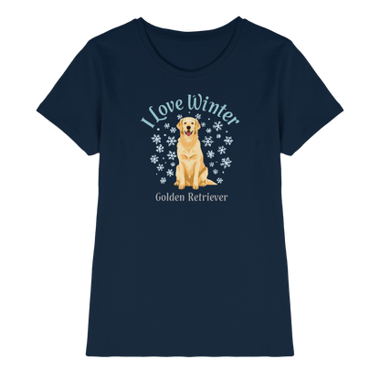 ILove Winter Premium Damen Shirt Pfotenpoesie