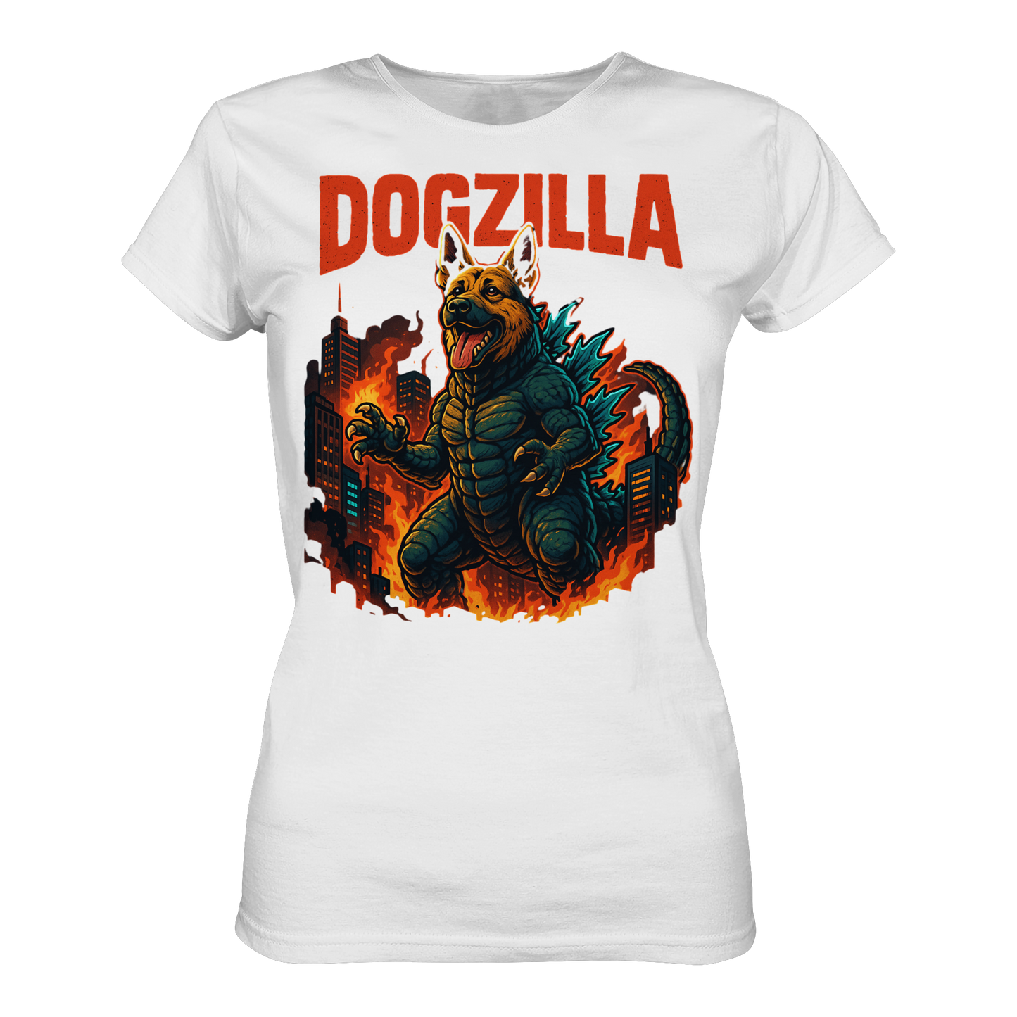 Premium Pfotenpoesie Shirt Dogzilla
