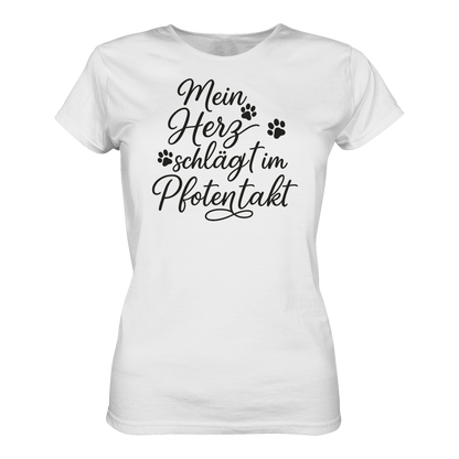 Mein Herz Schlägt im Pfotentakt Premium Damen Shirt Pfotenpoesie