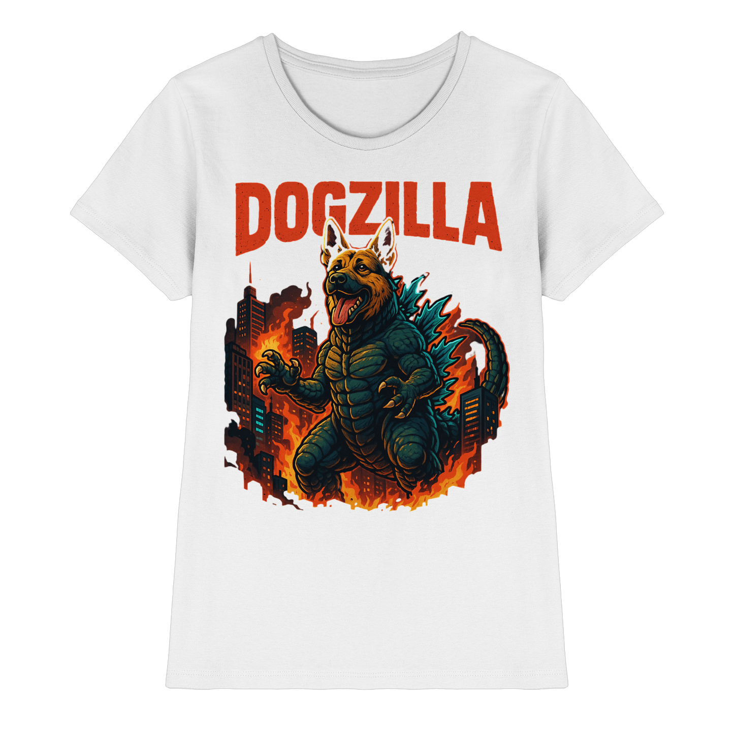 Premium Pfotenpoesie Shirt Dogzilla