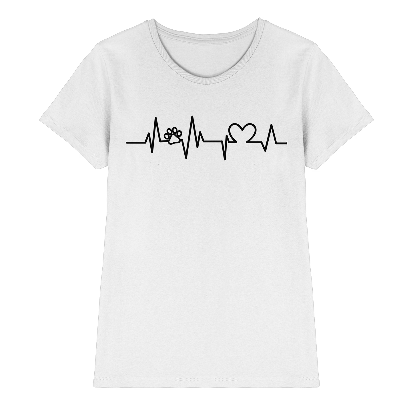 Premium Pfotenpoesie Shirt Herzschlag