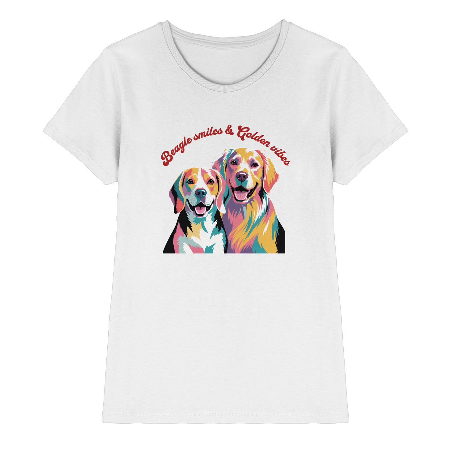 Premium Pfotenpoesie Shirt Beagle smiles & Golden vibes