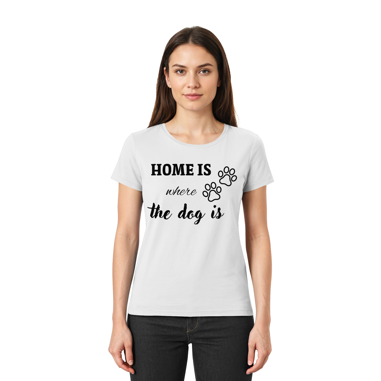 Premium Pfotenpoesie Shirt Home is where the dog is