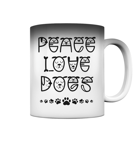 Premium Pfotenpoesie Magic Tasse Peace Love Dogs