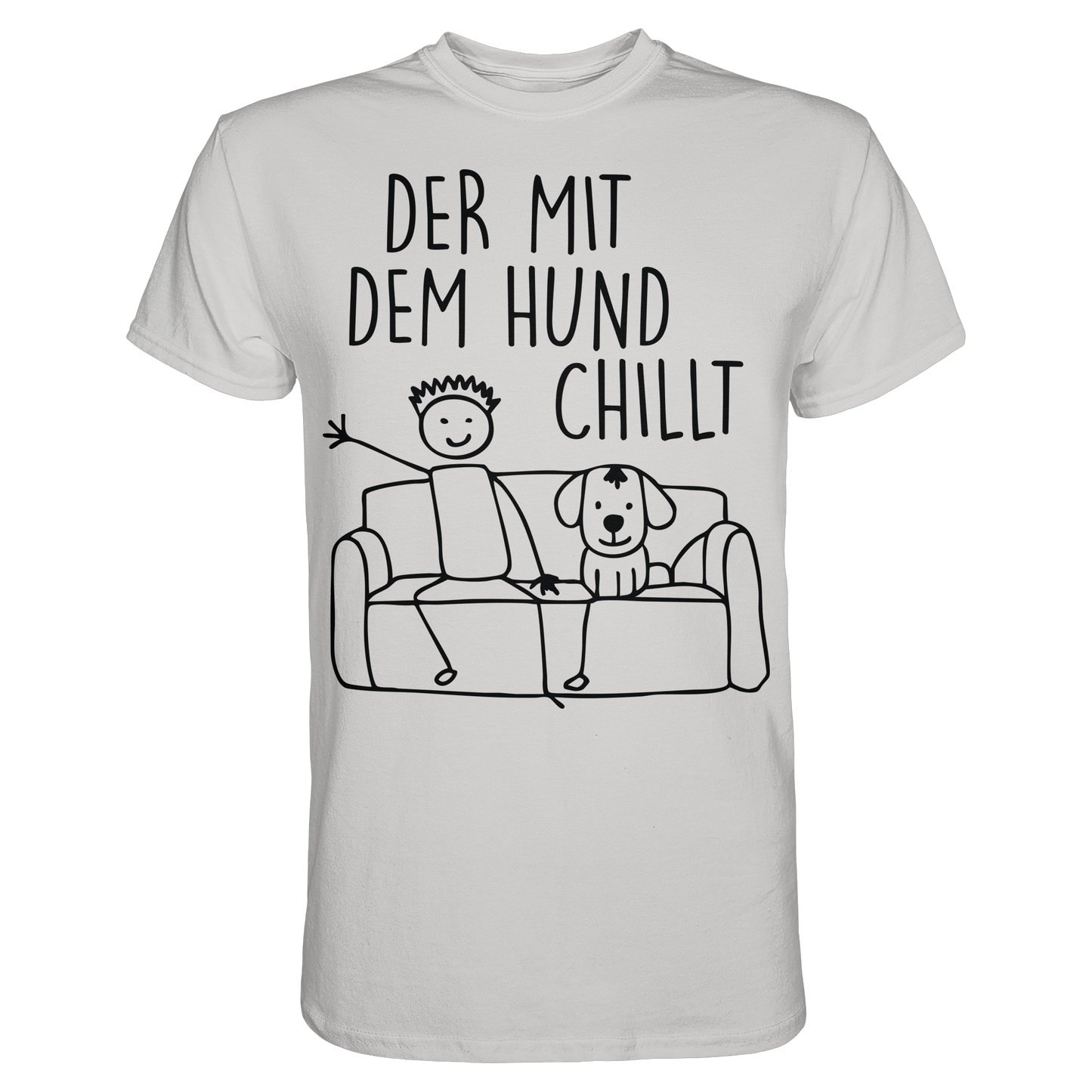 Der mit dem Hund Chillt Premium Herren  Shirt