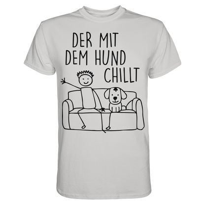 Der mit dem Hund Chillt Premium Herren  Shirt